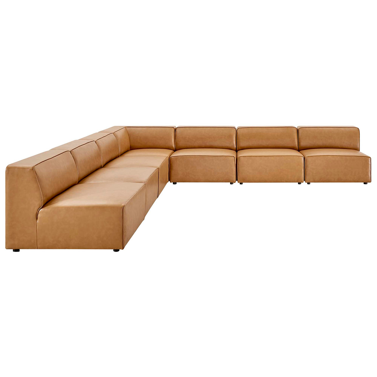 Coalesse 7-Piece Eco-Leather Sectional, Tan