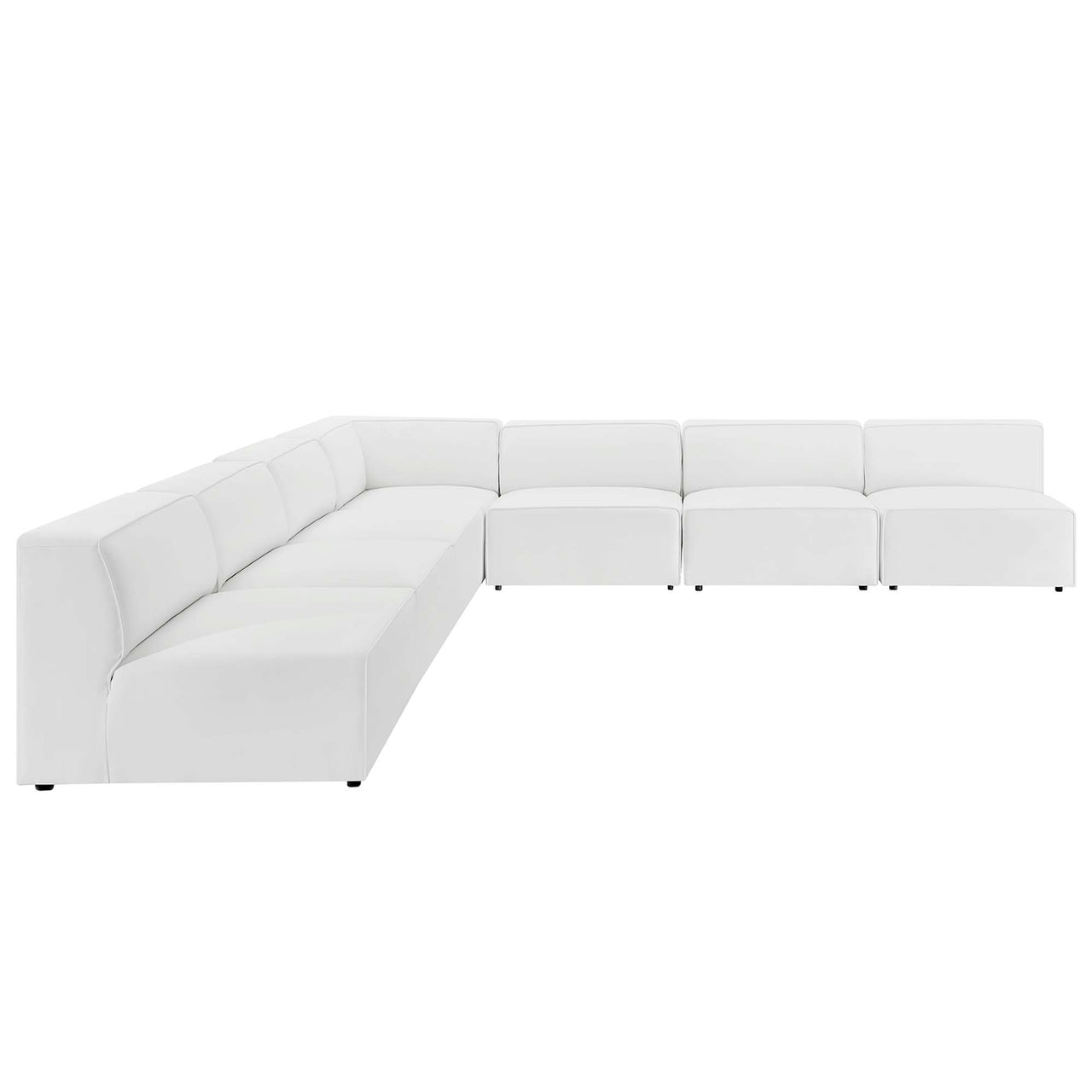 Coalesse 7-Piece Eco-Leather Sectional, White