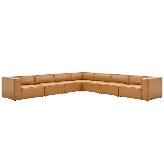 Coalesse 7-Piece Eco-Leather Sectional, Tan
