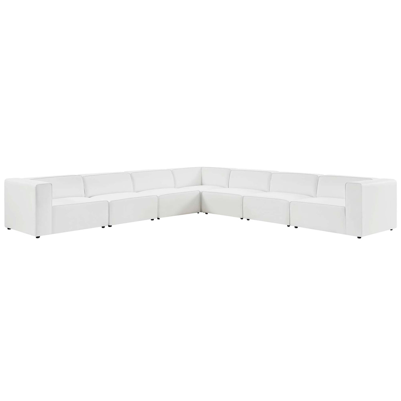 Coalesse 7-Piece Eco-Leather Sectional, White