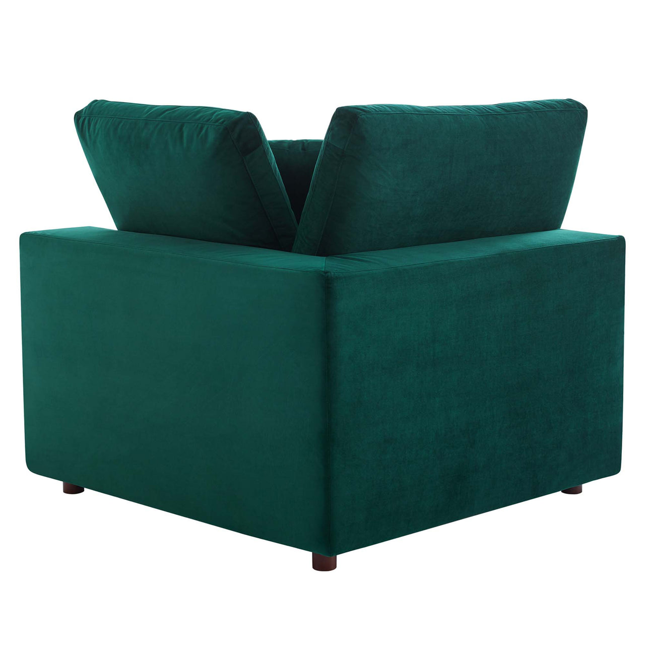 Angelic Cloudblend Velvet Loveseat Sectional, Green