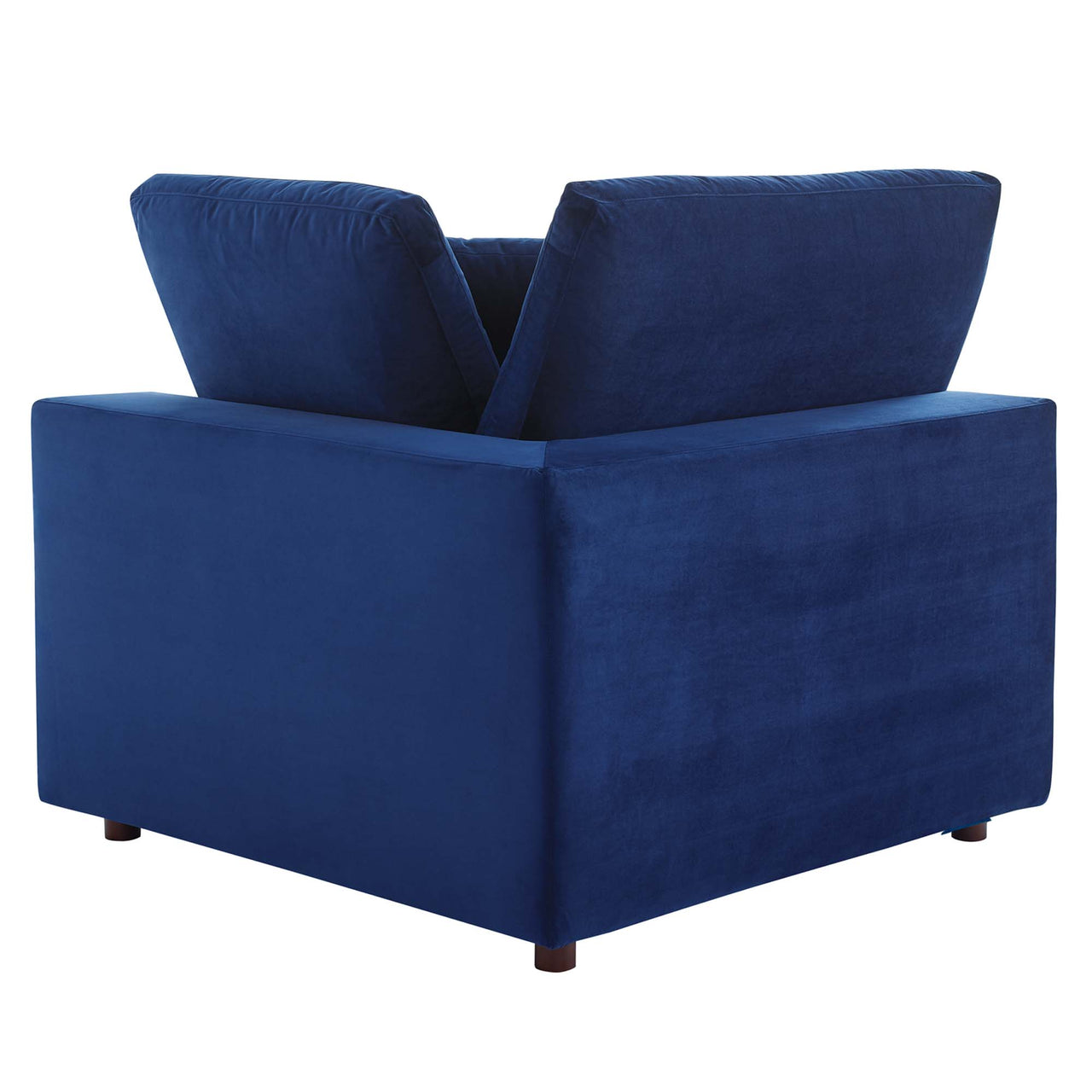 Angelic Cloudblend Velvet Loveseat Sectional, Navy