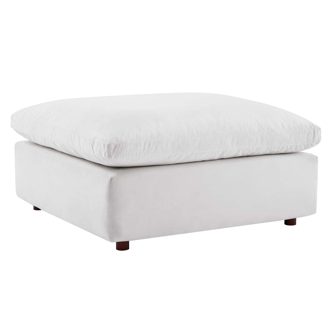 Angelic 4-Piece Cloudblend Velvet Sectional, White