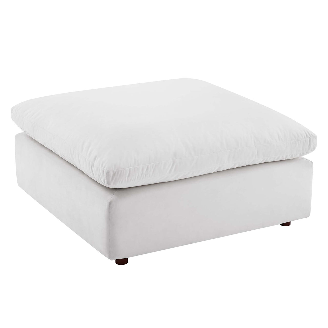 Angelic 4-Piece Cloudblend Velvet Sectional, White