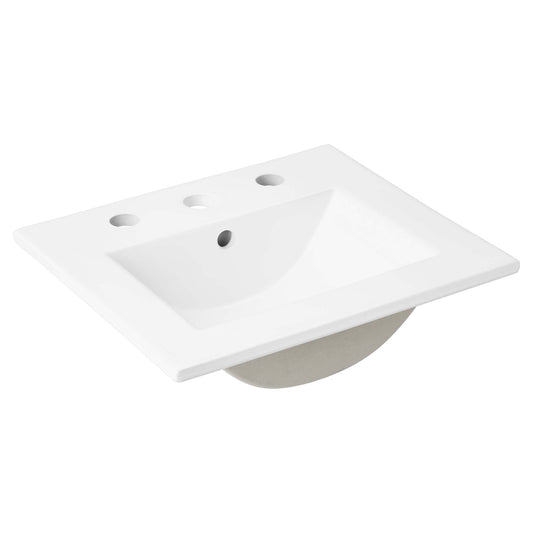 Cavelle 18" Bathroom Sink, White
