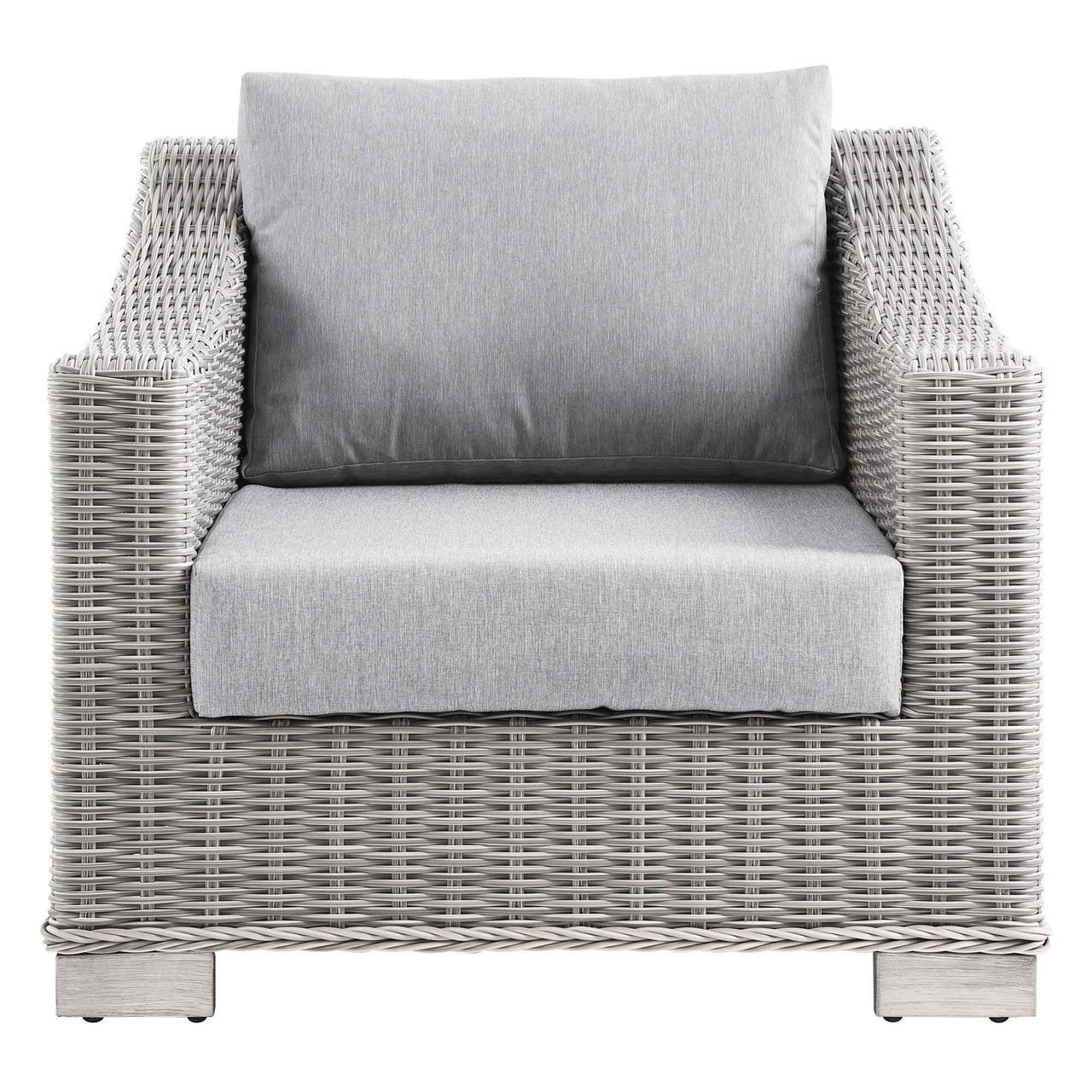 Corvara Alfresco Woven Armchair, Light Gray & Gray