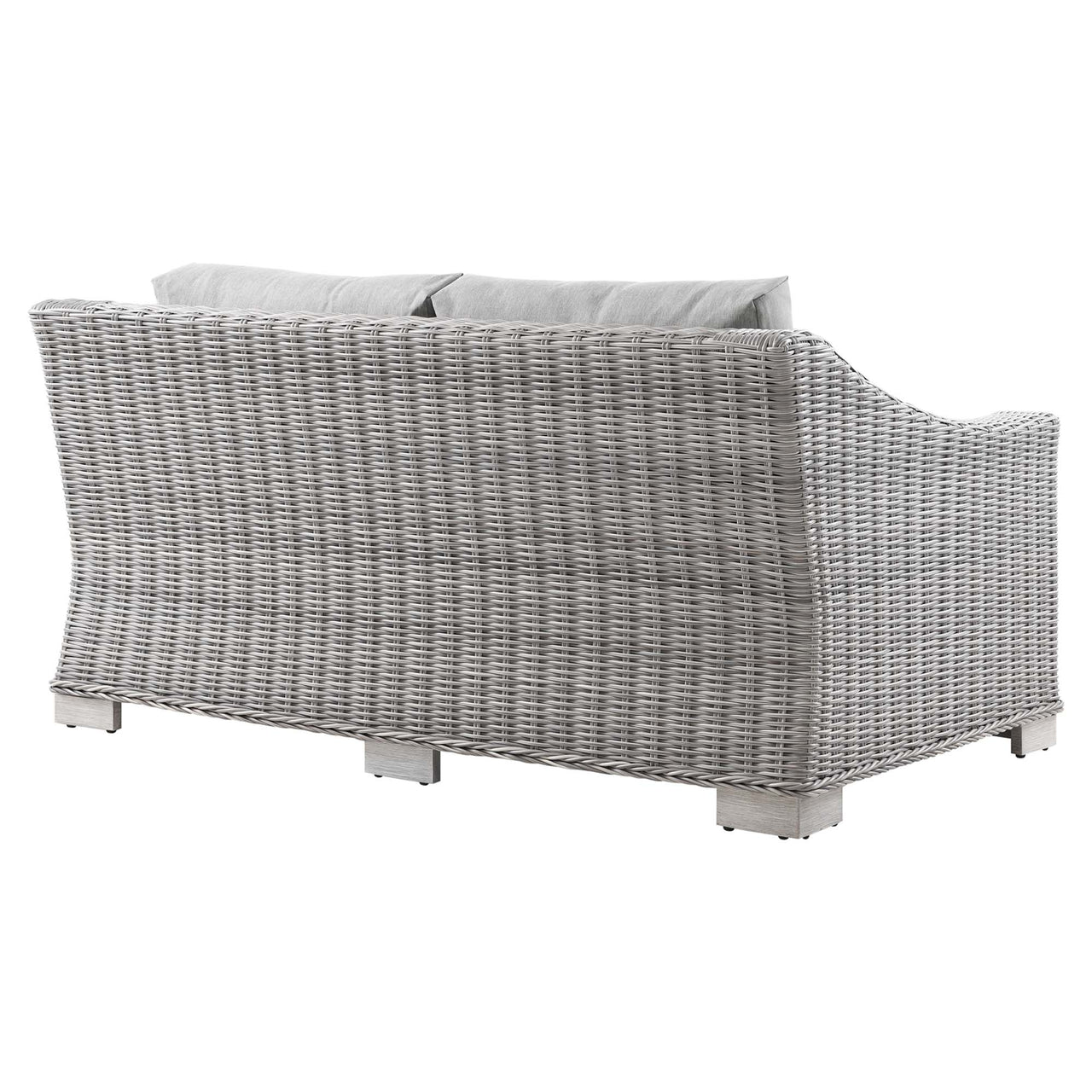 Corvara Alfresco Woven Loveseat, Light Gray & Gray