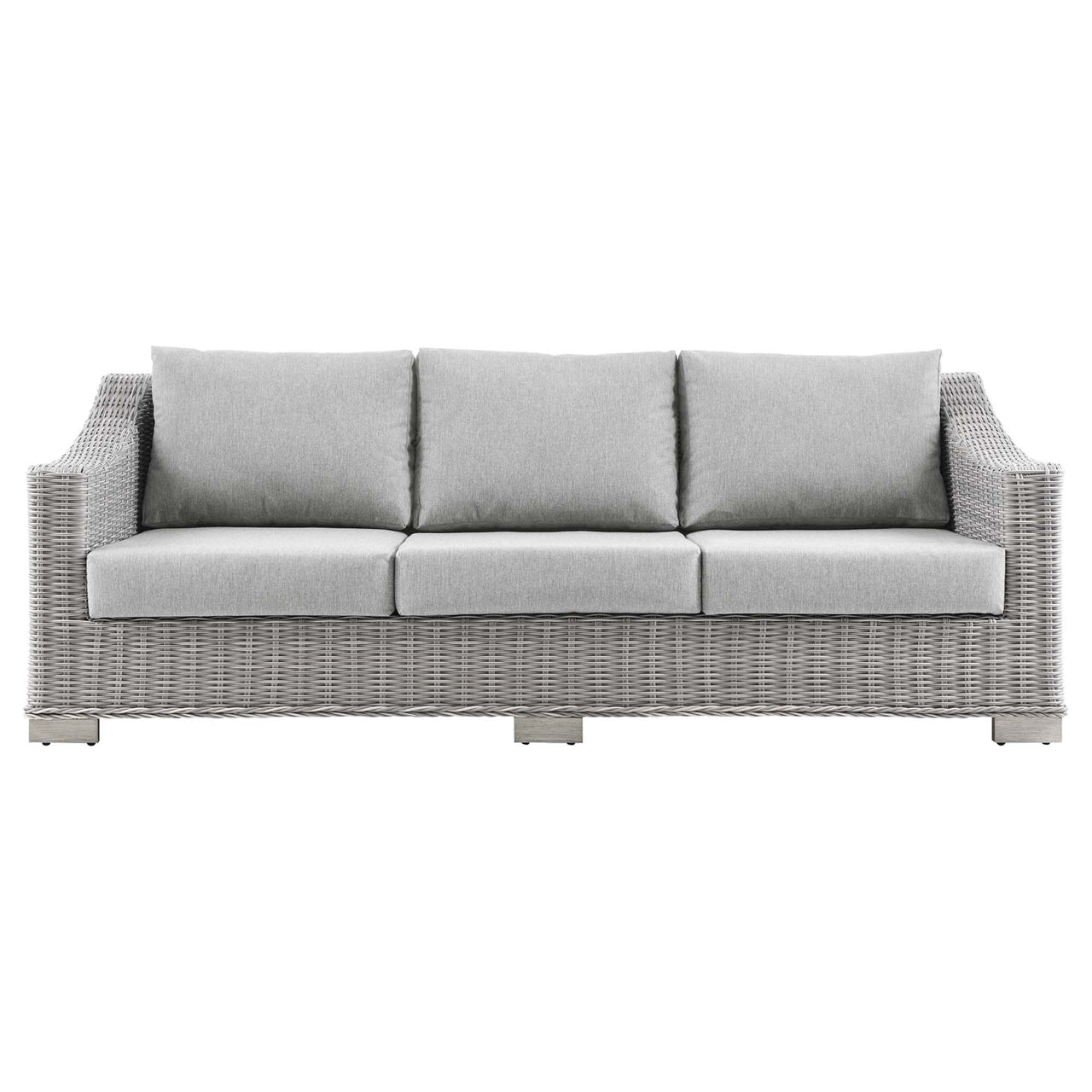 Corvara Alfresco Woven Sofa, Light Gray & Gray