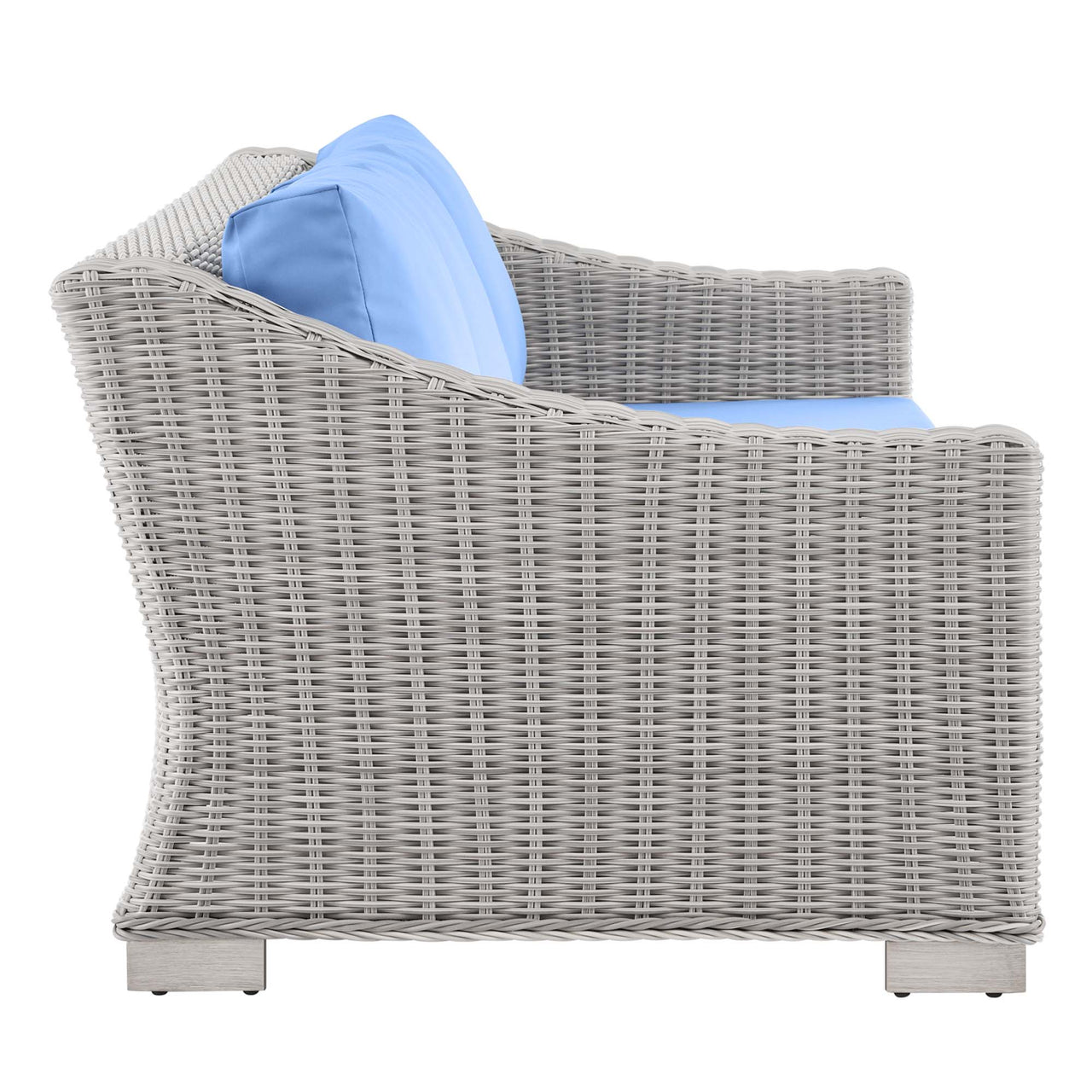 Corvara Alfresco Woven Sofa, Light Gray & Light Blue