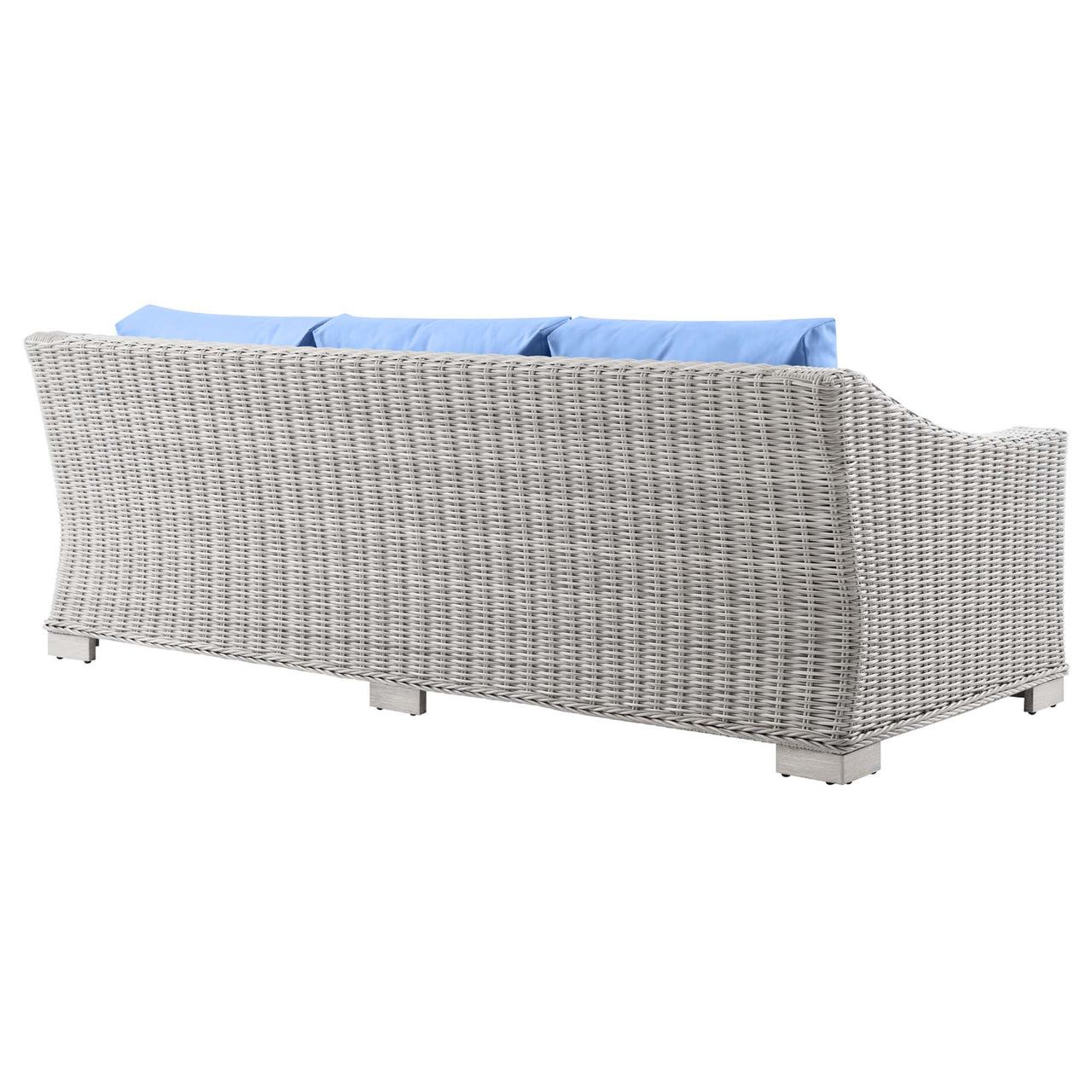 Corvara Alfresco Woven Sofa, Light Gray & Light Blue