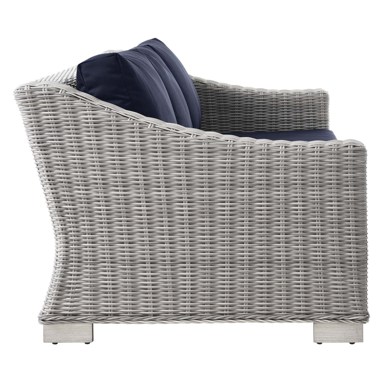 Corvara Alfresco Woven Sofa, Light Gray & Navy