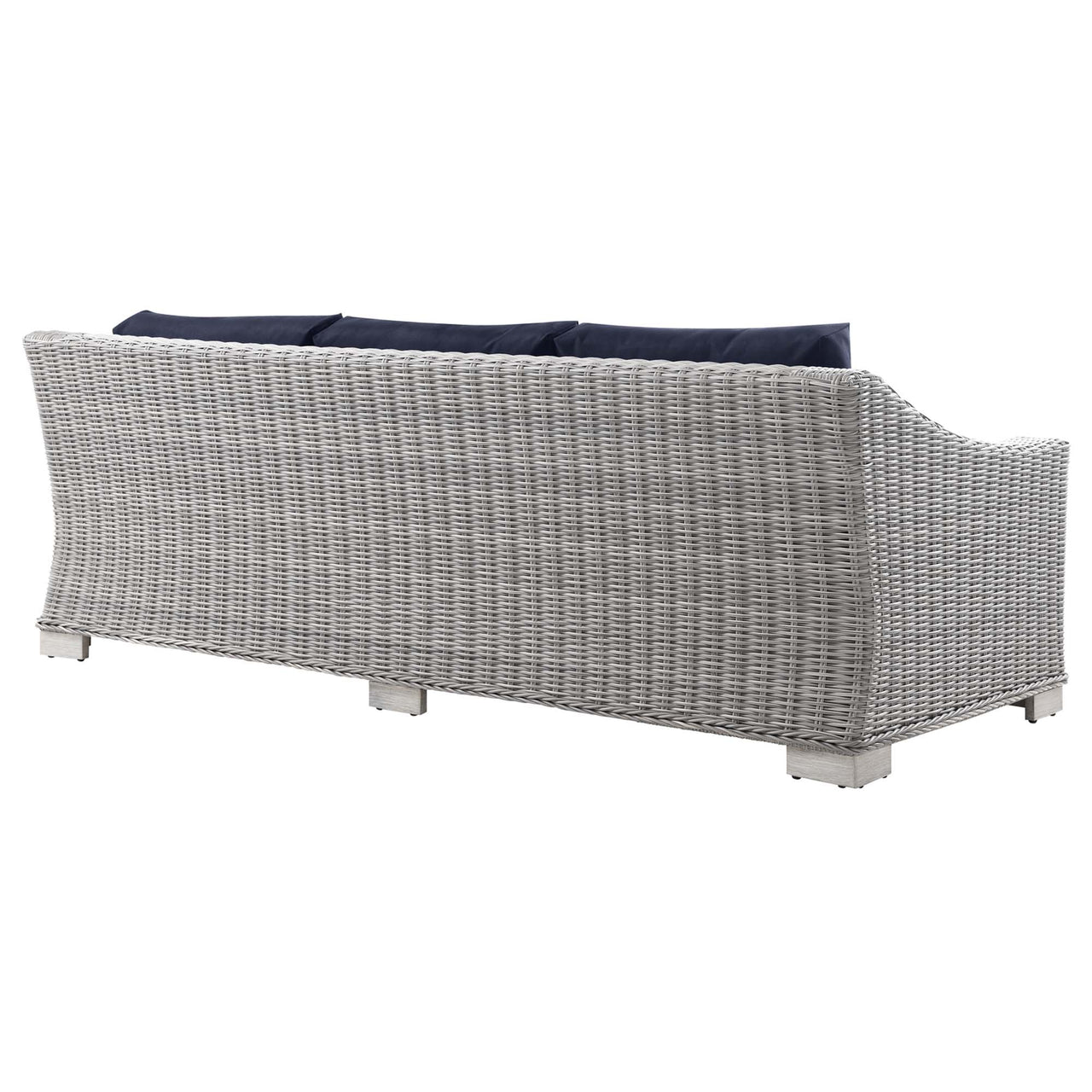 Corvara Alfresco Woven Sofa, Light Gray & Navy