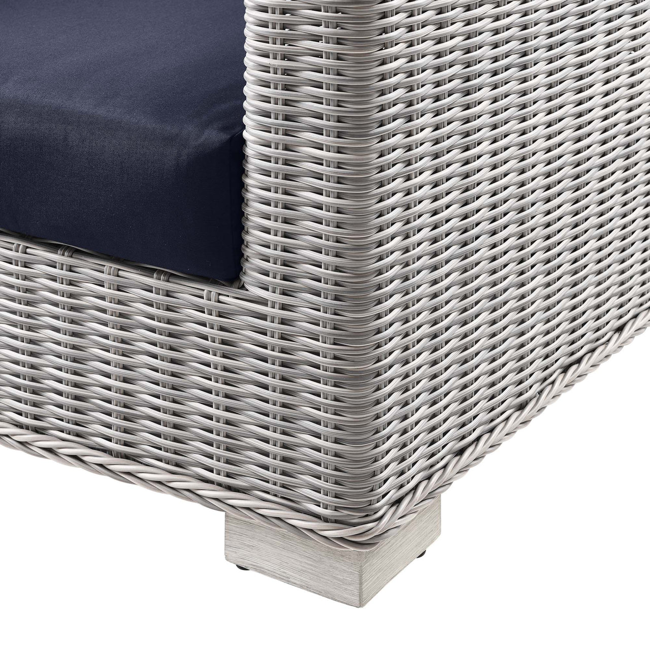 Corvara Alfresco Woven Sofa, Light Gray & Navy
