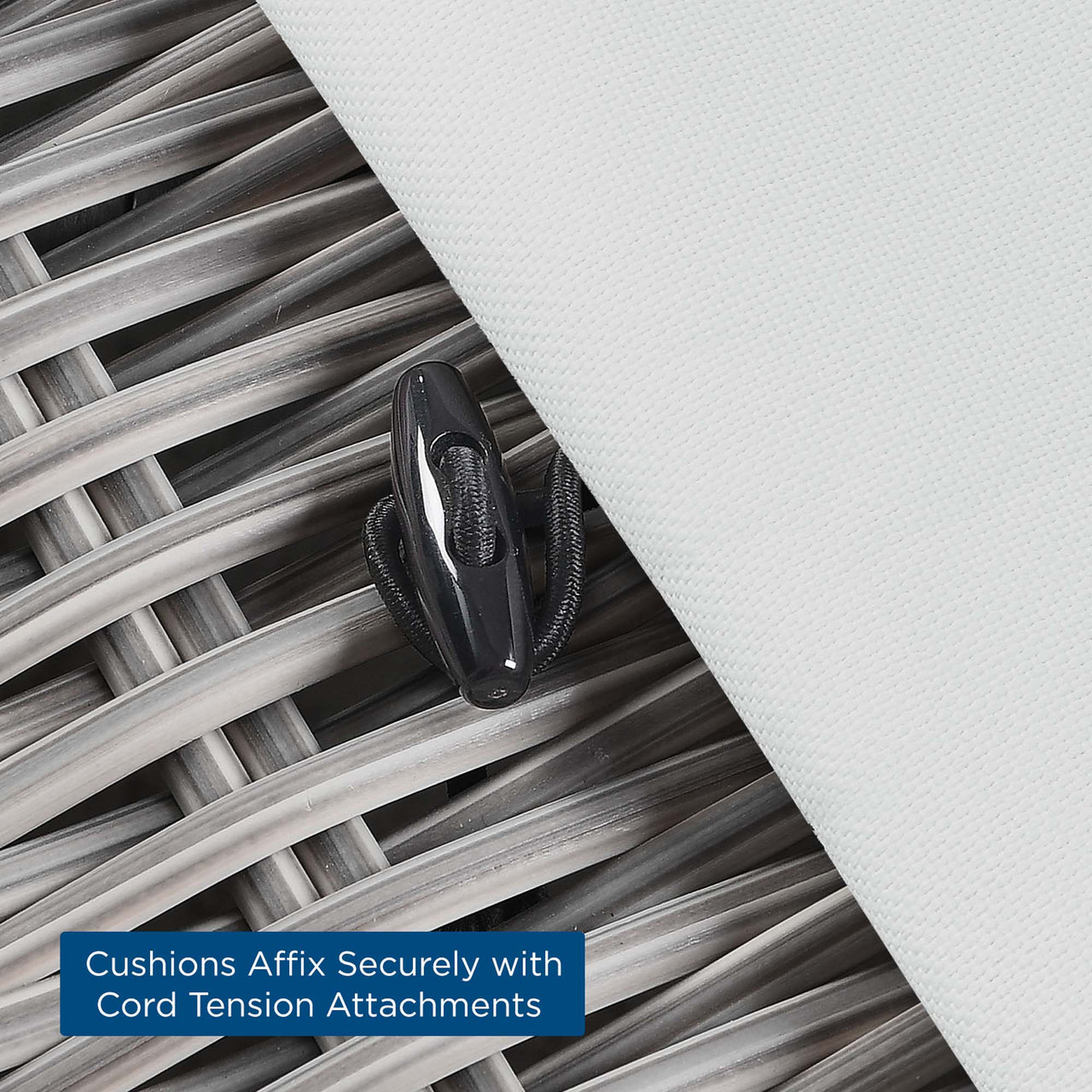 Corvara Alfresco Woven Sofa, Light Gray & White