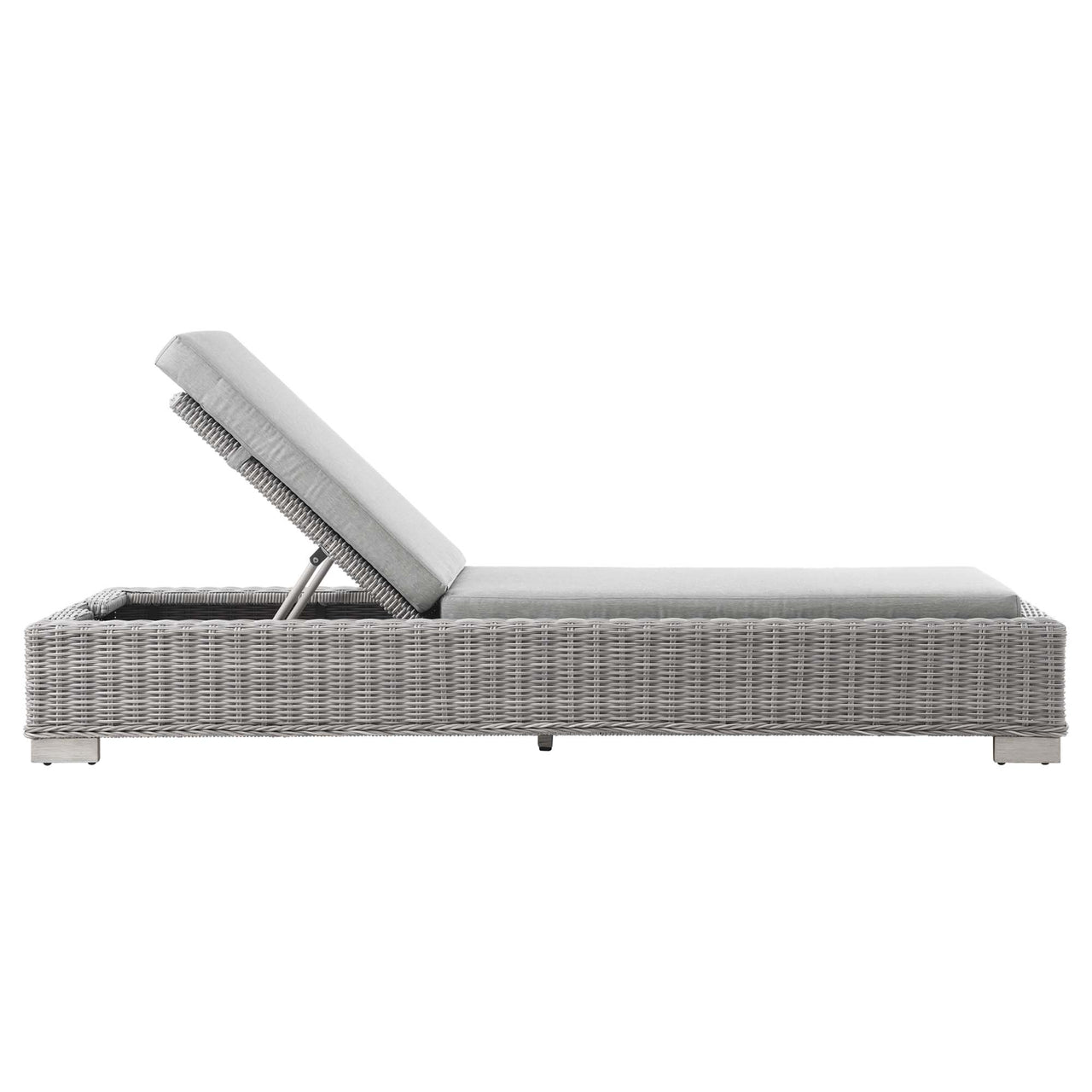 Corvara Alfresco Woven Chaise Lounge, Light Gray & Gray