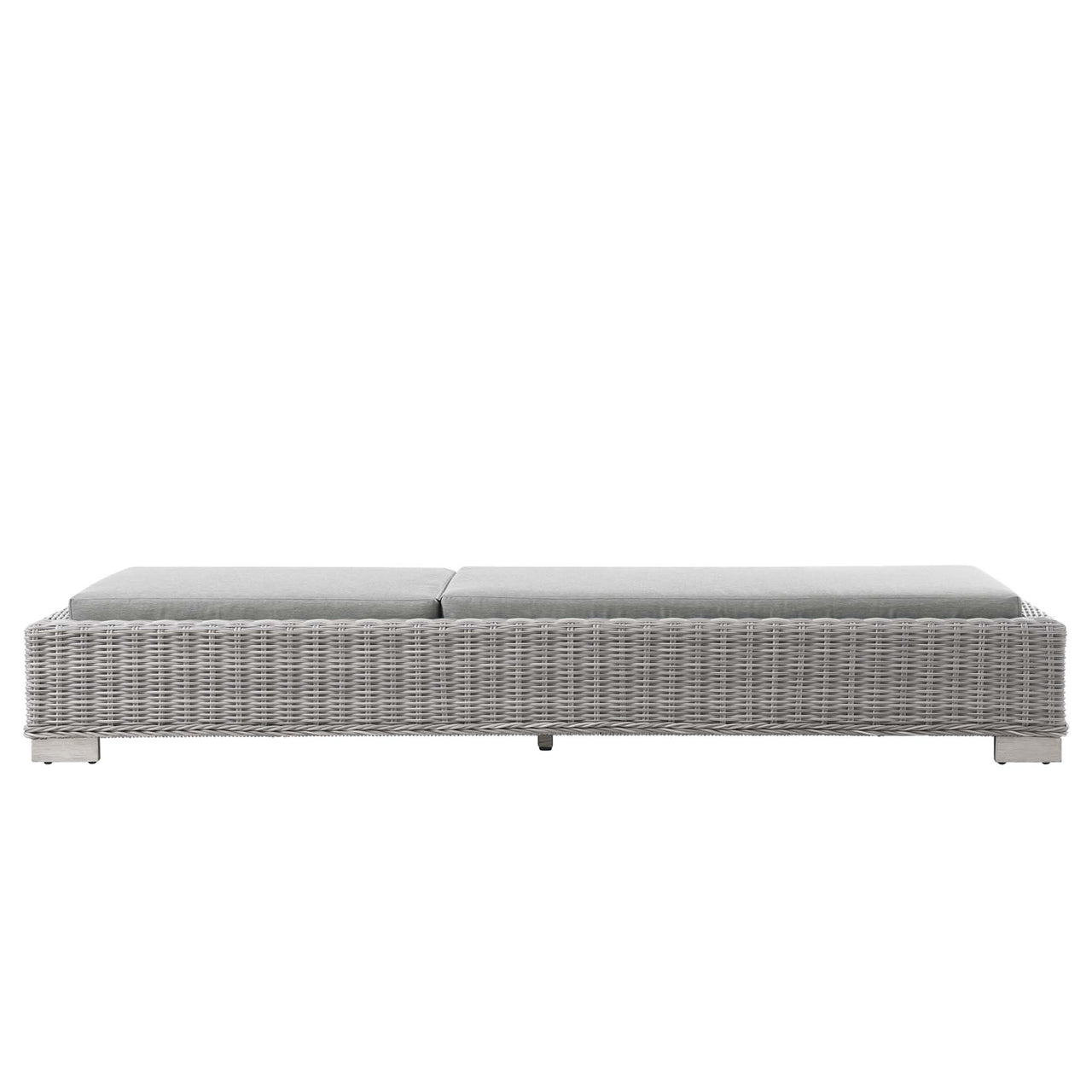 Corvara Alfresco Woven Chaise Lounge, Light Gray & Gray