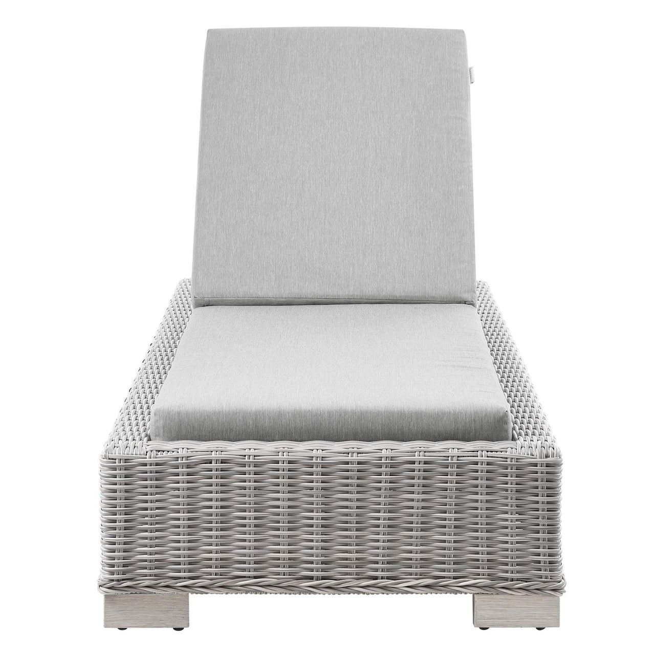 Corvara Alfresco Woven Chaise Lounge, Light Gray & Gray
