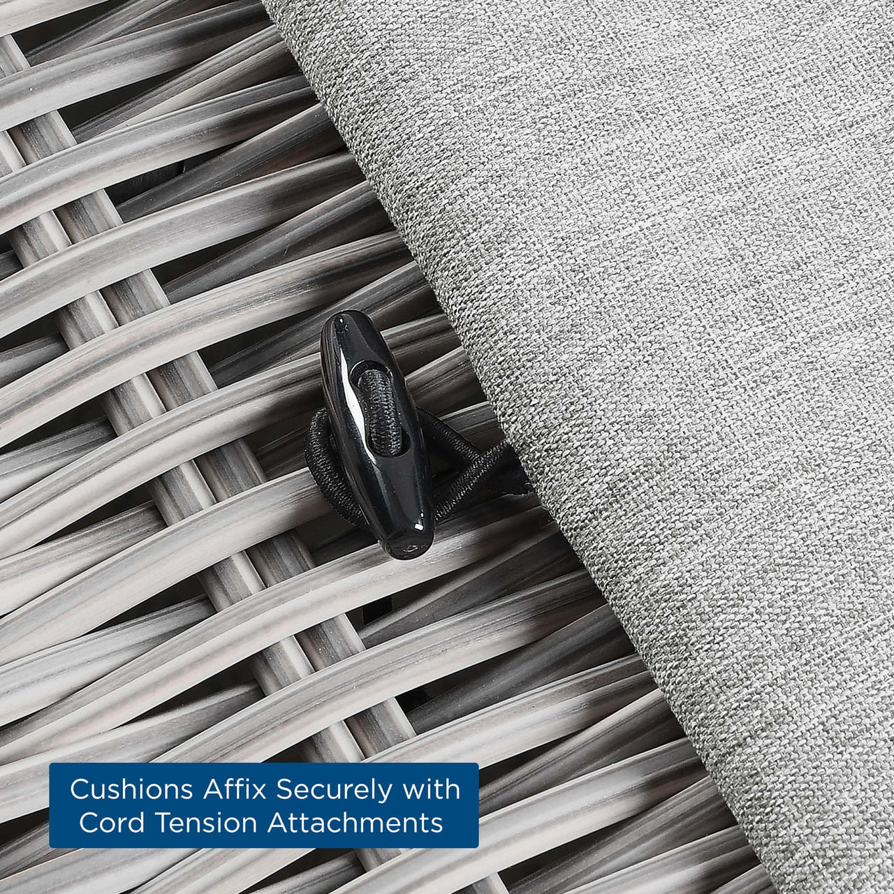 Corvara Alfresco Woven Chaise Lounge, Light Gray & Gray