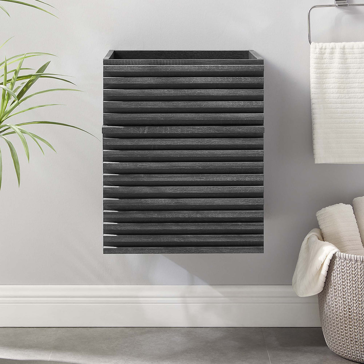 Ventra Floating Vanity Base with Storage, Extra Small, Charcoal