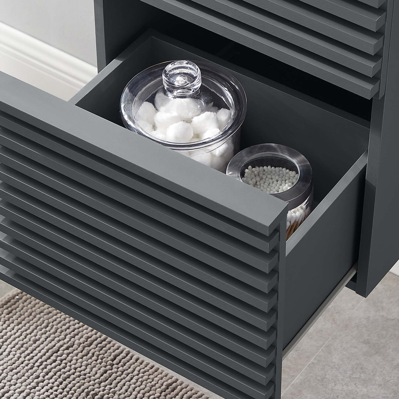 Ventra Floating Vanity Base with Storage, Extra Small, Gray