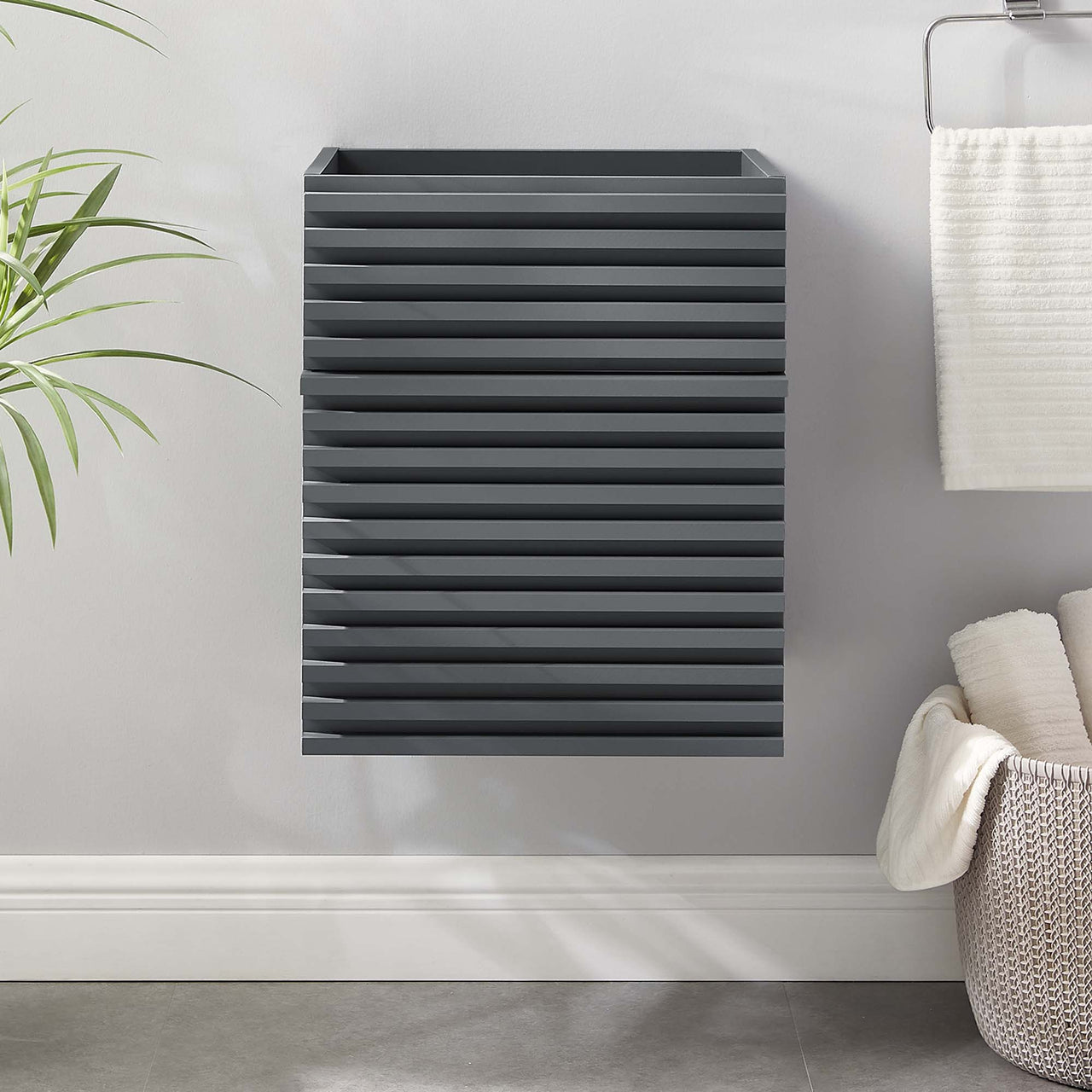 Ventra Floating Vanity Base with Storage, Extra Small, Gray