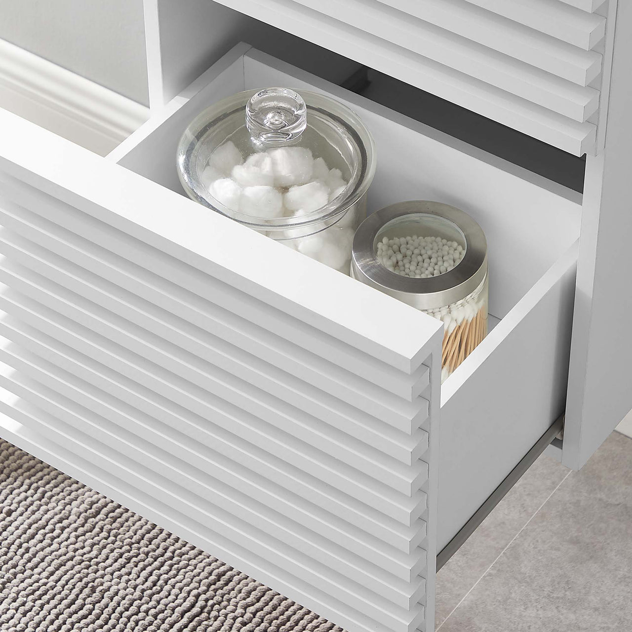 Ventra Floating Vanity Base with Storage, Extra Small, White