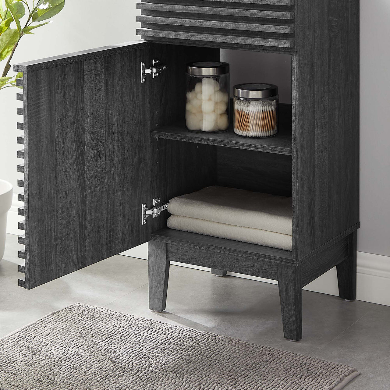 Ventra Vanity Base with Storage, Extra Small, Charcoal