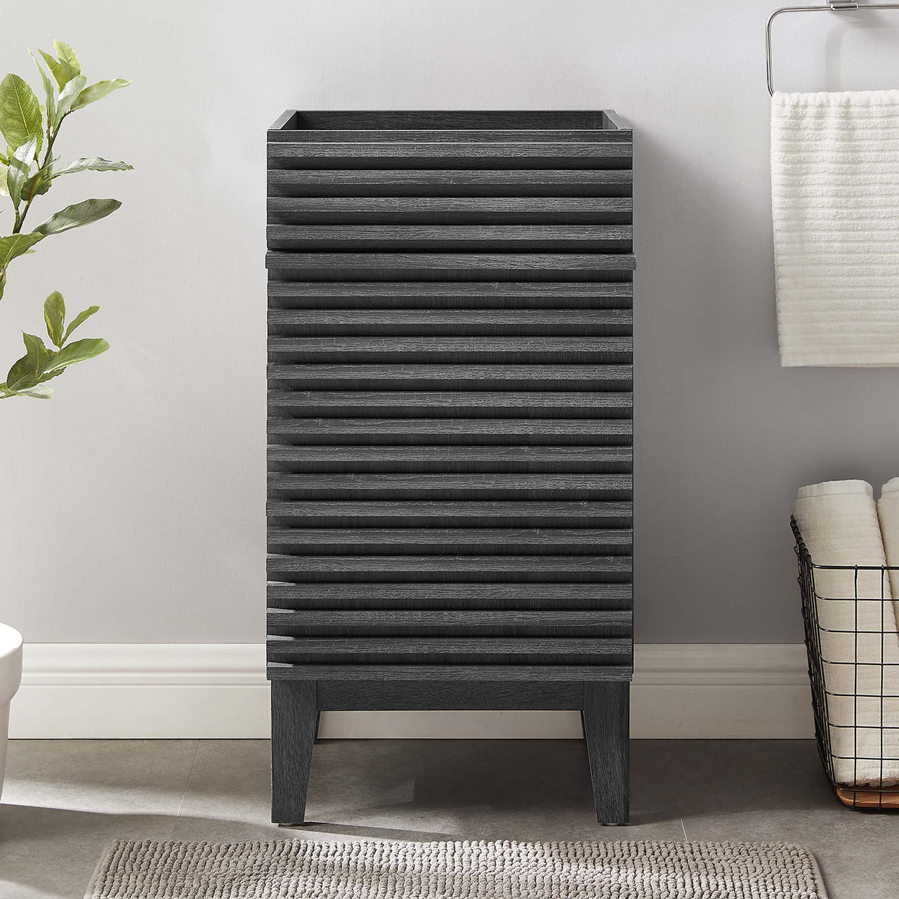 Ventra Vanity Base with Storage, Extra Small, Charcoal