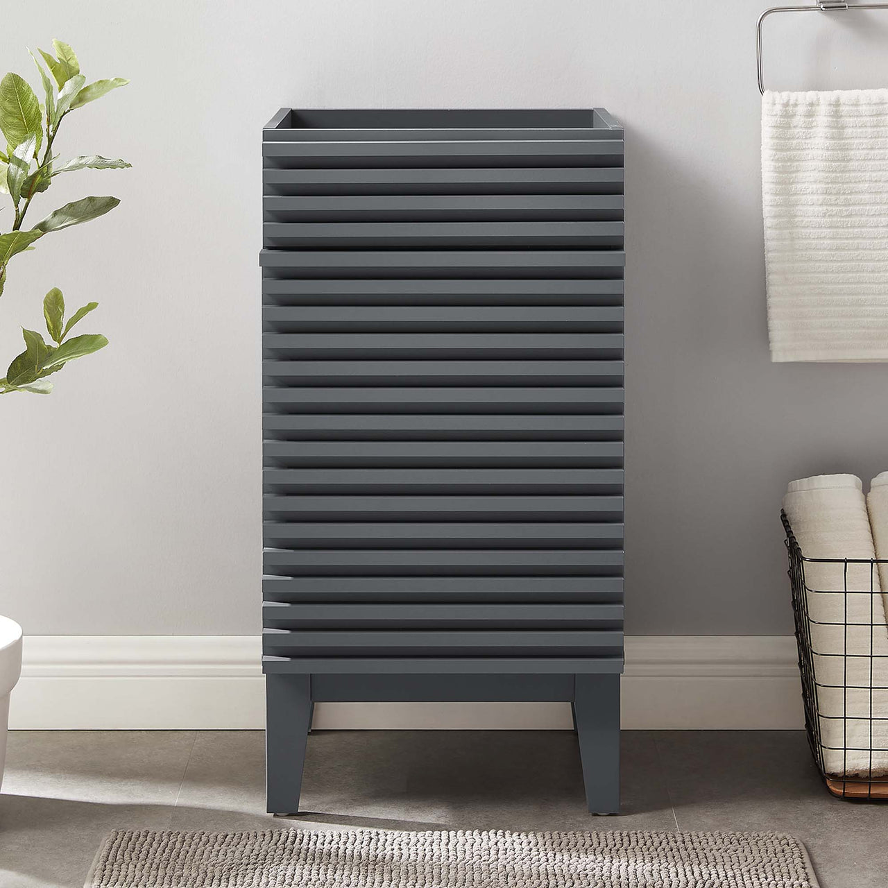 Ventra Vanity Base with Storage, Extra Small, Gray