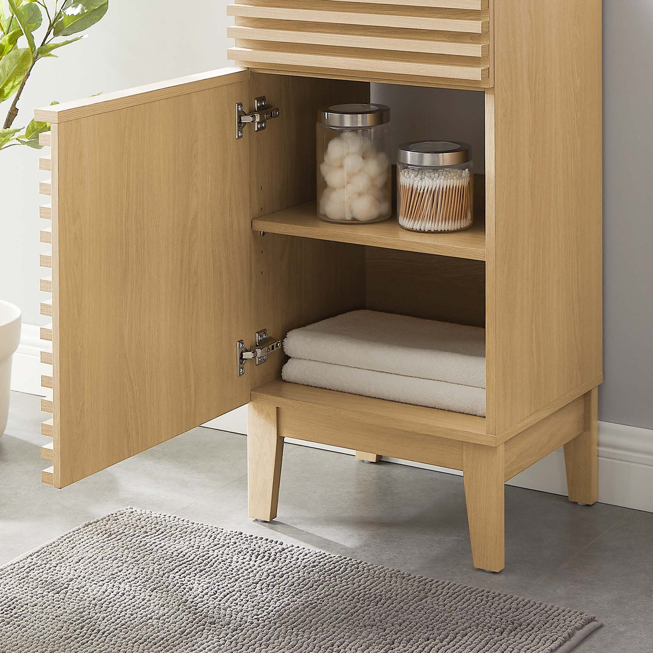 Ventra Vanity Base with Storage, Extra Small, Oak