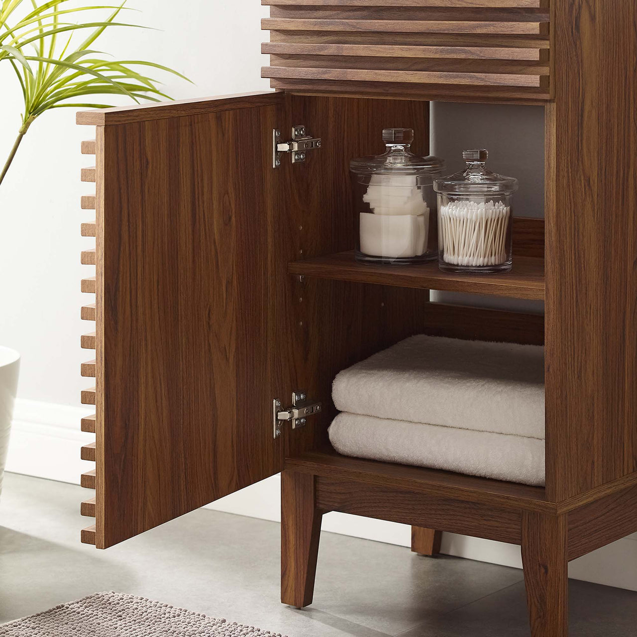 Ventra Vanity Base with Storage, Extra Small, Walnut