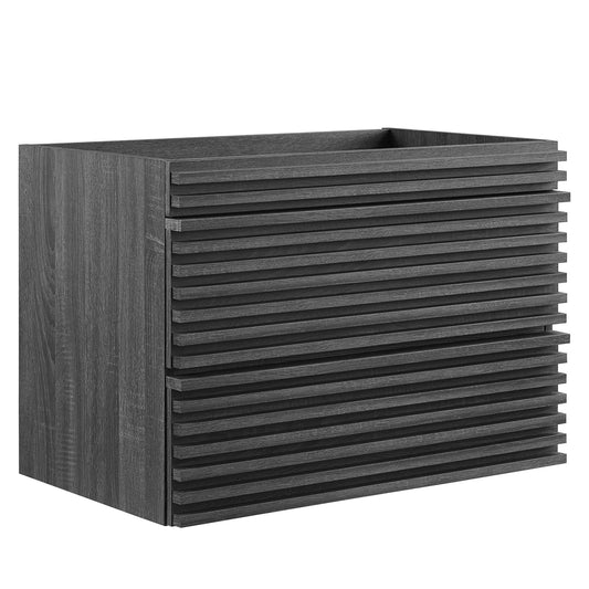 Ventra Floating Vanity Base with Storage, Medium, Charcoal