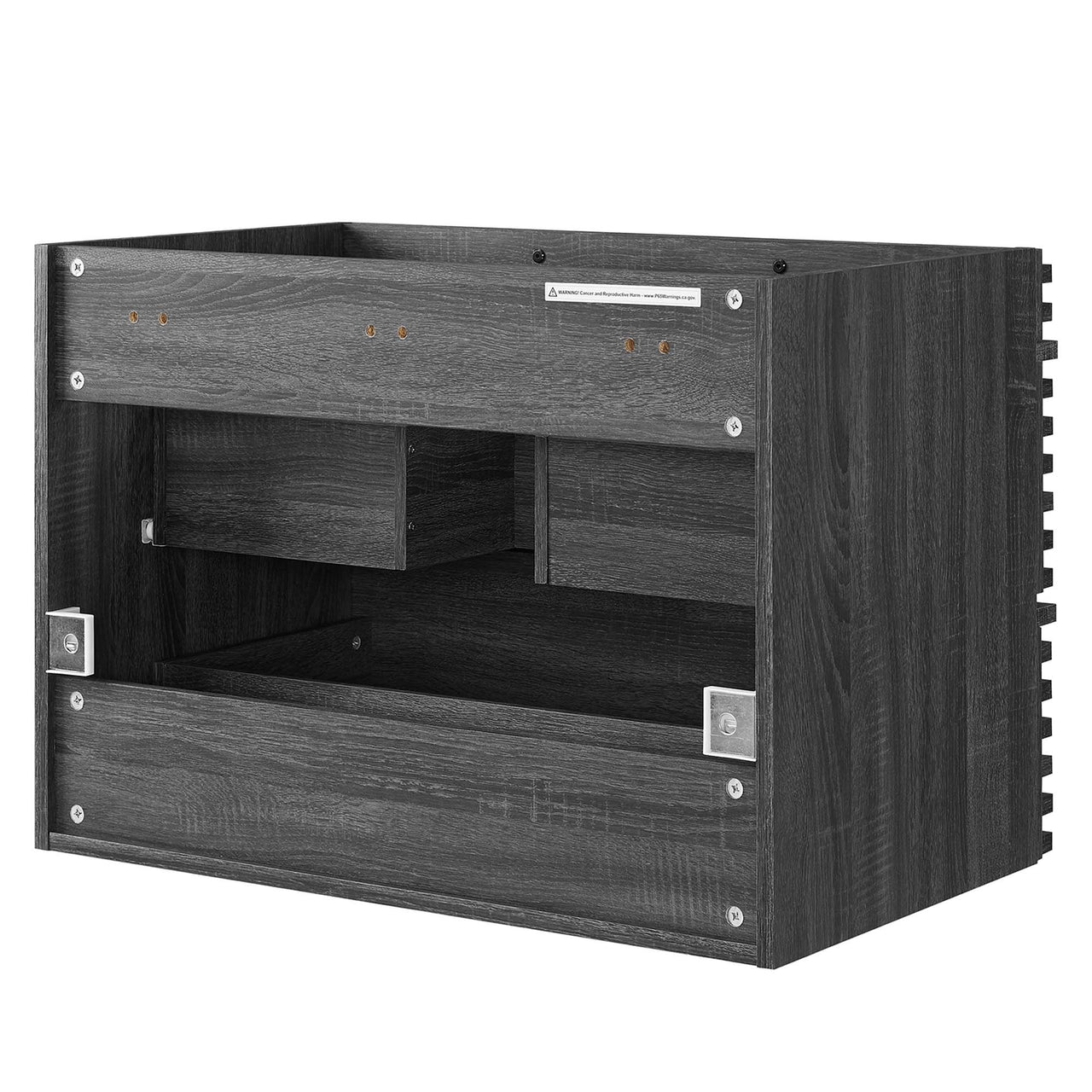 Ventra Floating Vanity Base with Storage, Medium, Charcoal