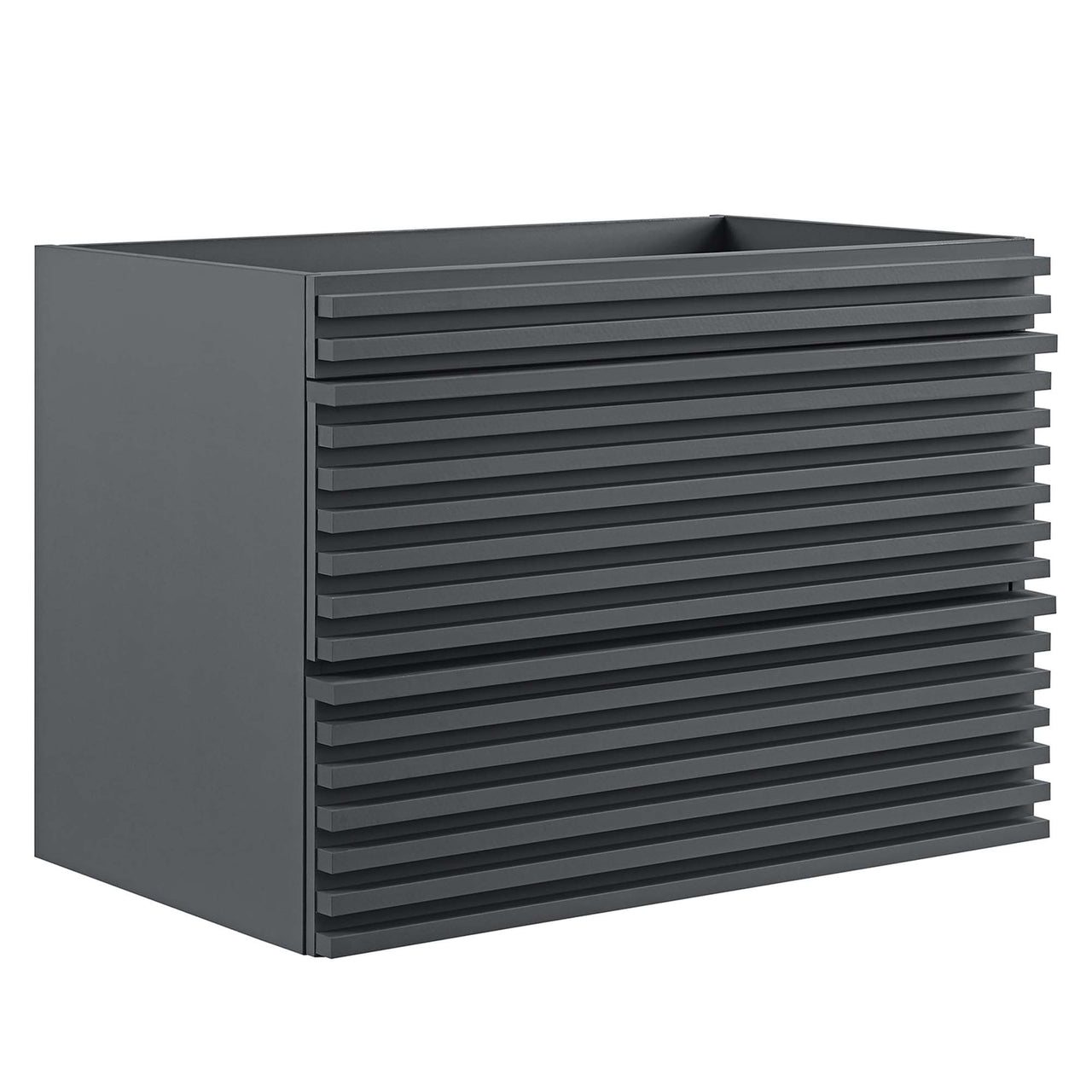 Ventra Floating Vanity Base with Storage, Medium, Gray