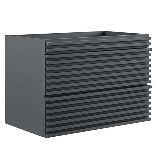 Ventra Floating Vanity Base with Storage, Medium, Gray