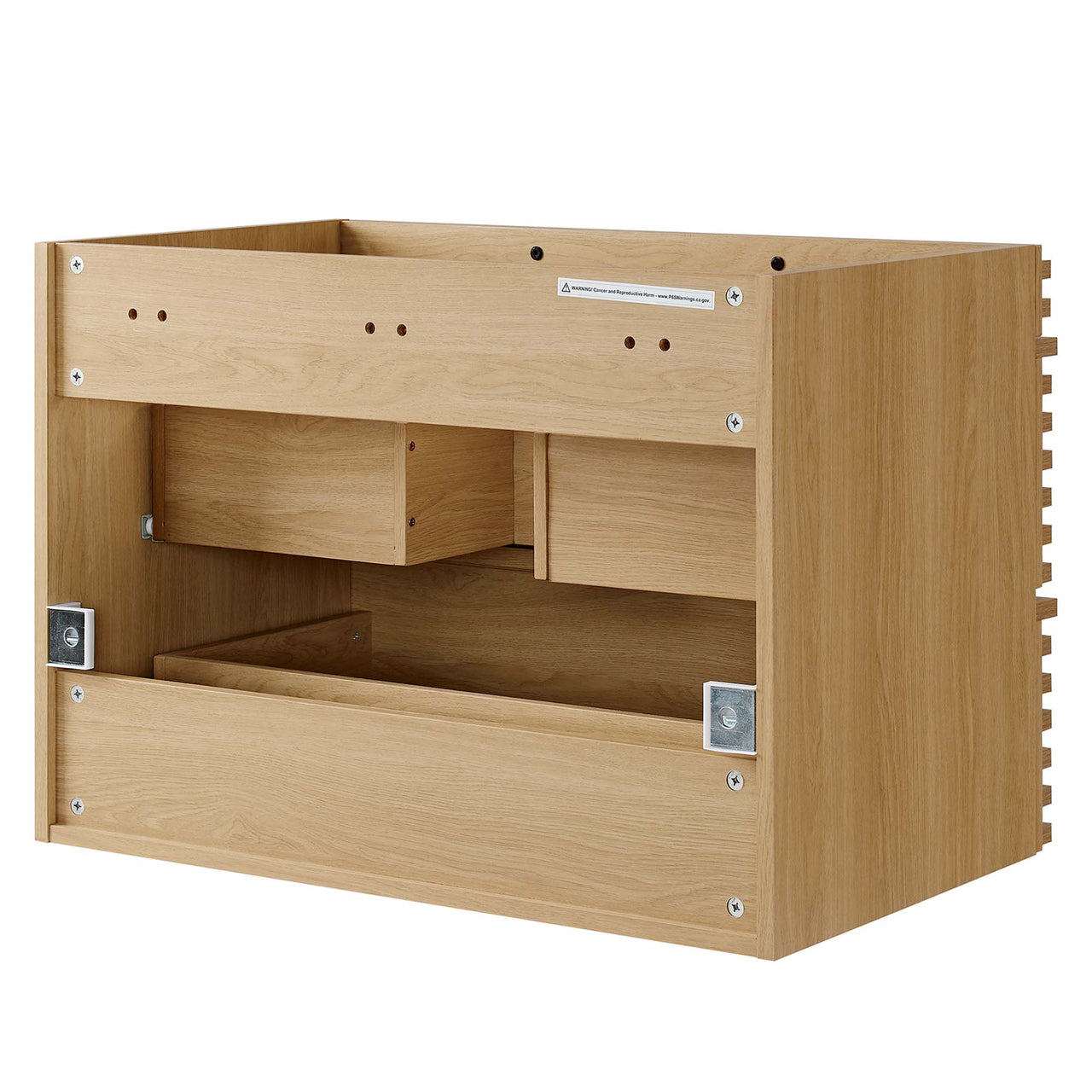 Ventra Floating Vanity Base with Storage, Medium, Oak