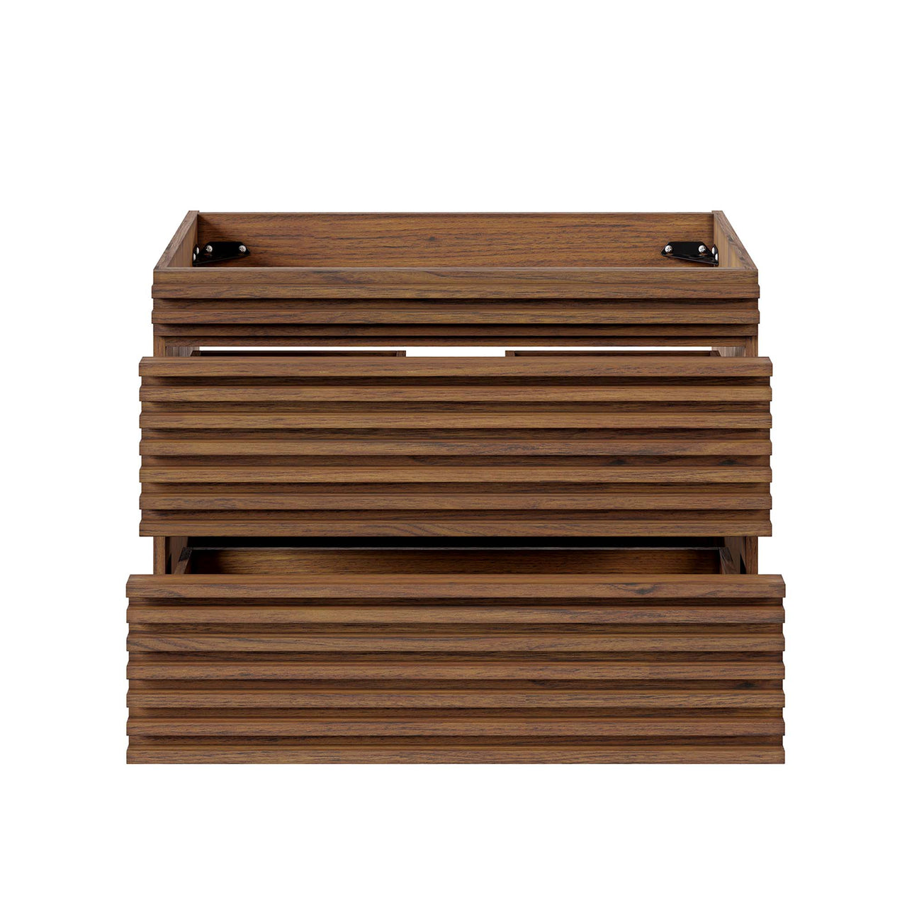 Ventra Floating Vanity Base with Storage, Medium, Walnut