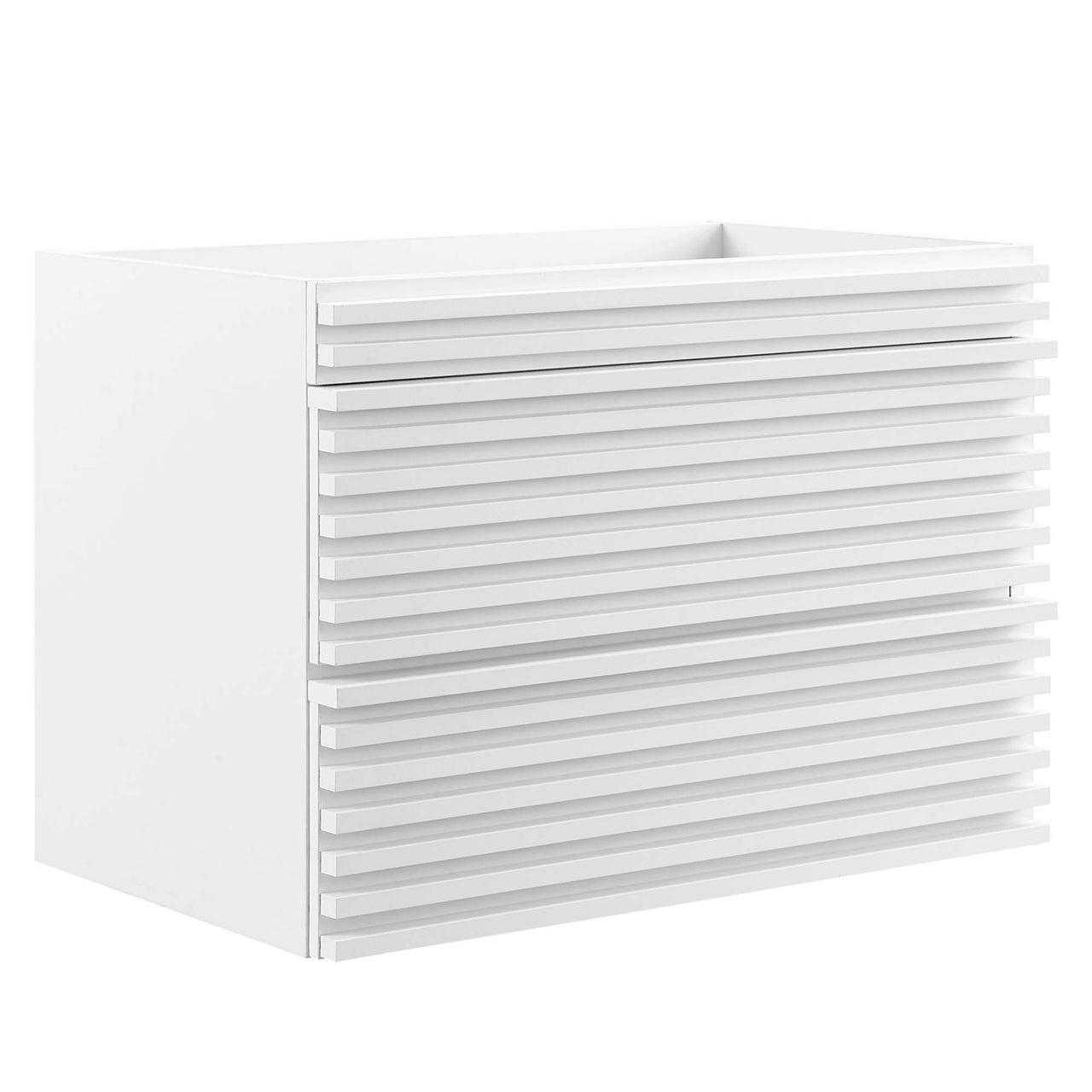 Ventra Floating Vanity Base with Storage, Medium, White