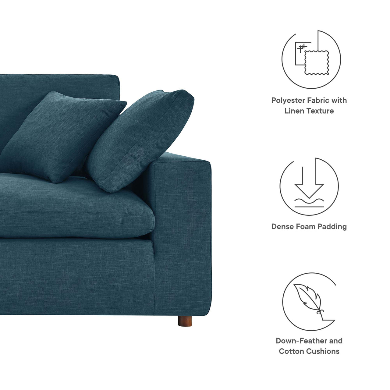 Angelic Cloudblend Loveseat, Azure
