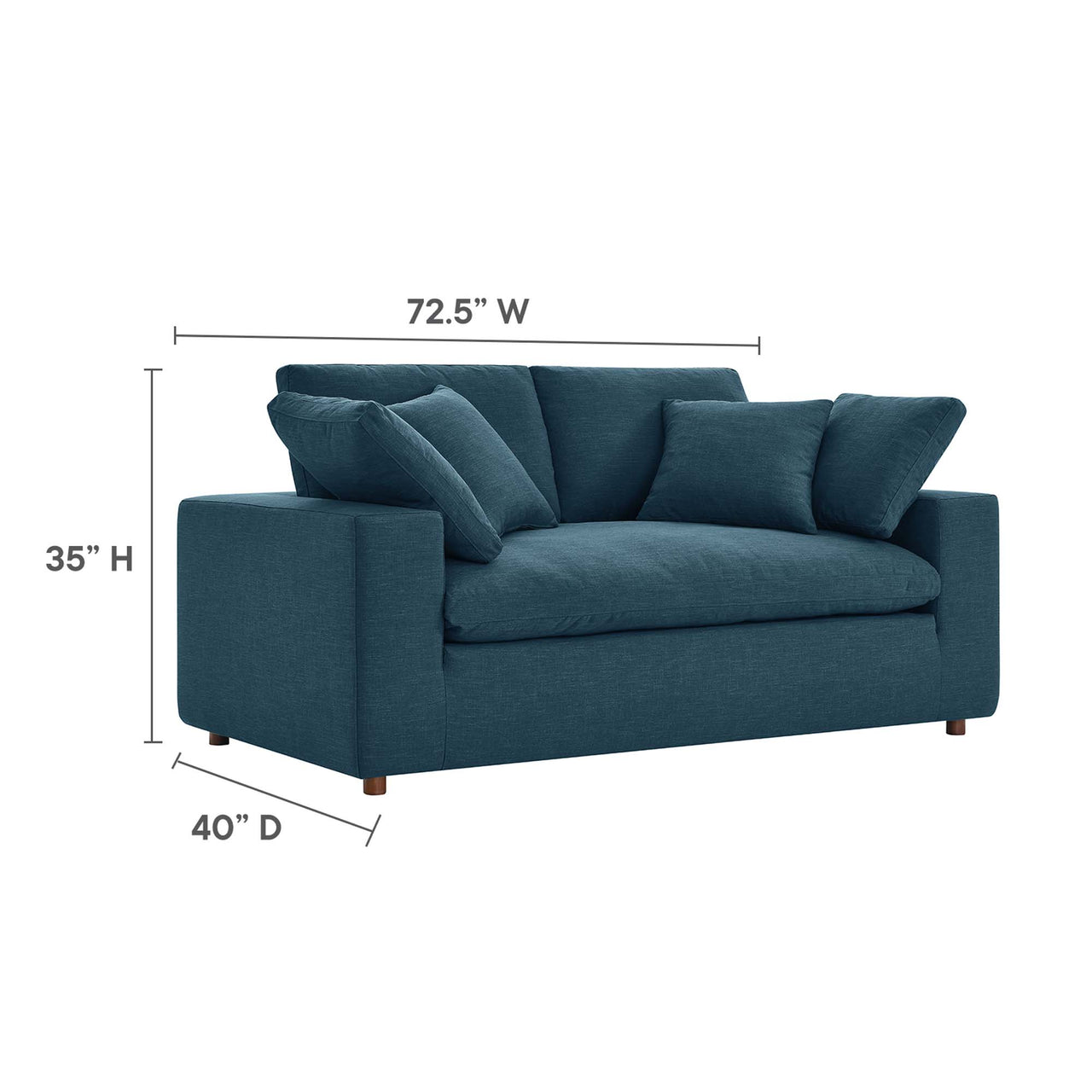 Angelic Cloudblend Loveseat, Azure