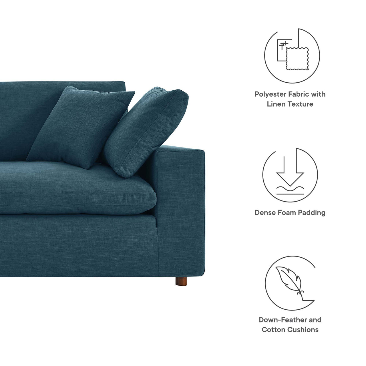 Angelic Cloudblend Sofa, Azure