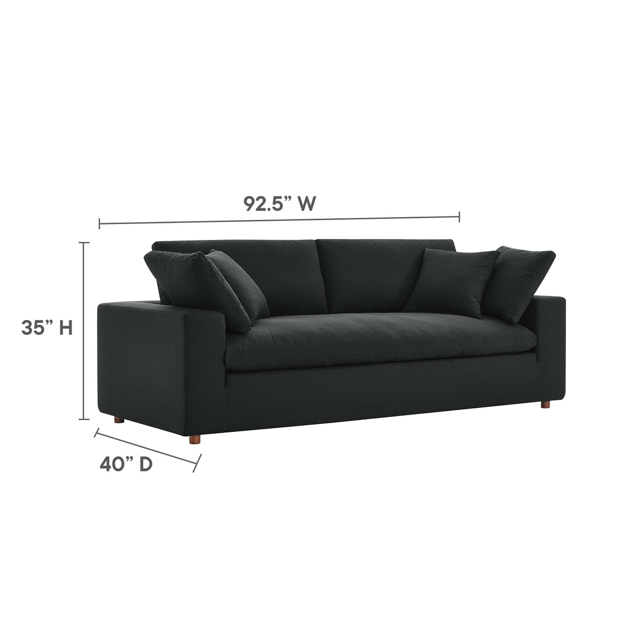 Angelic Cloudblend Sofa, Black