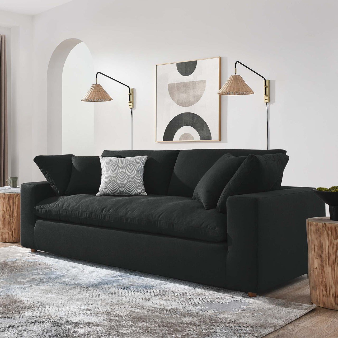 Angelic Cloudblend Sofa, Black