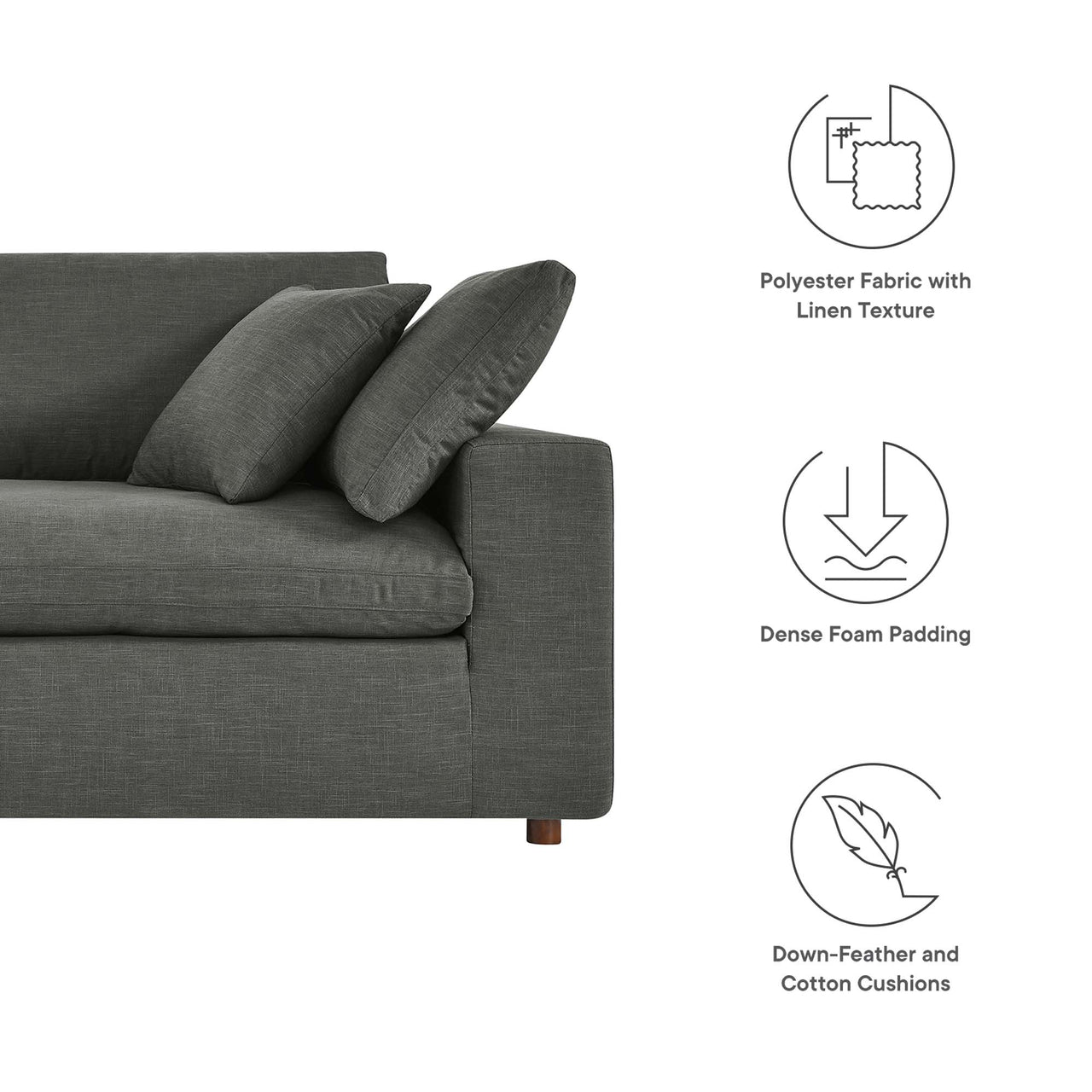 Angelic Cloudblend Sofa, Gray