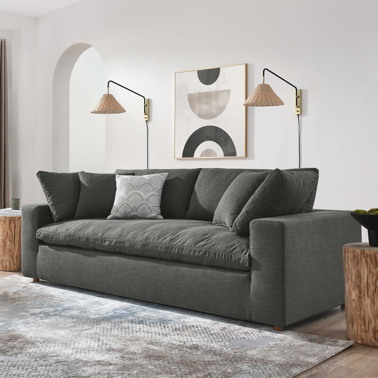 Angelic Cloudblend Sofa, Gray