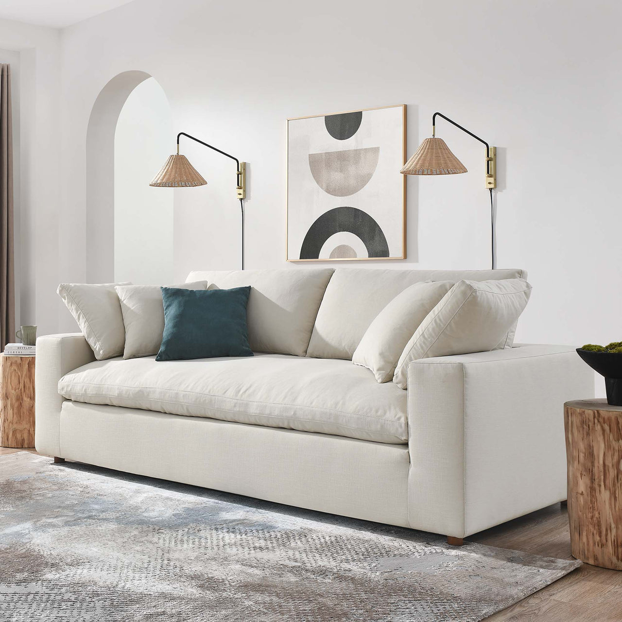 Angelic Cloudblend Sofa, Light Beige