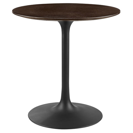 Ensemble Round Dining Table, Extra Small, Black & Cherry Walnut