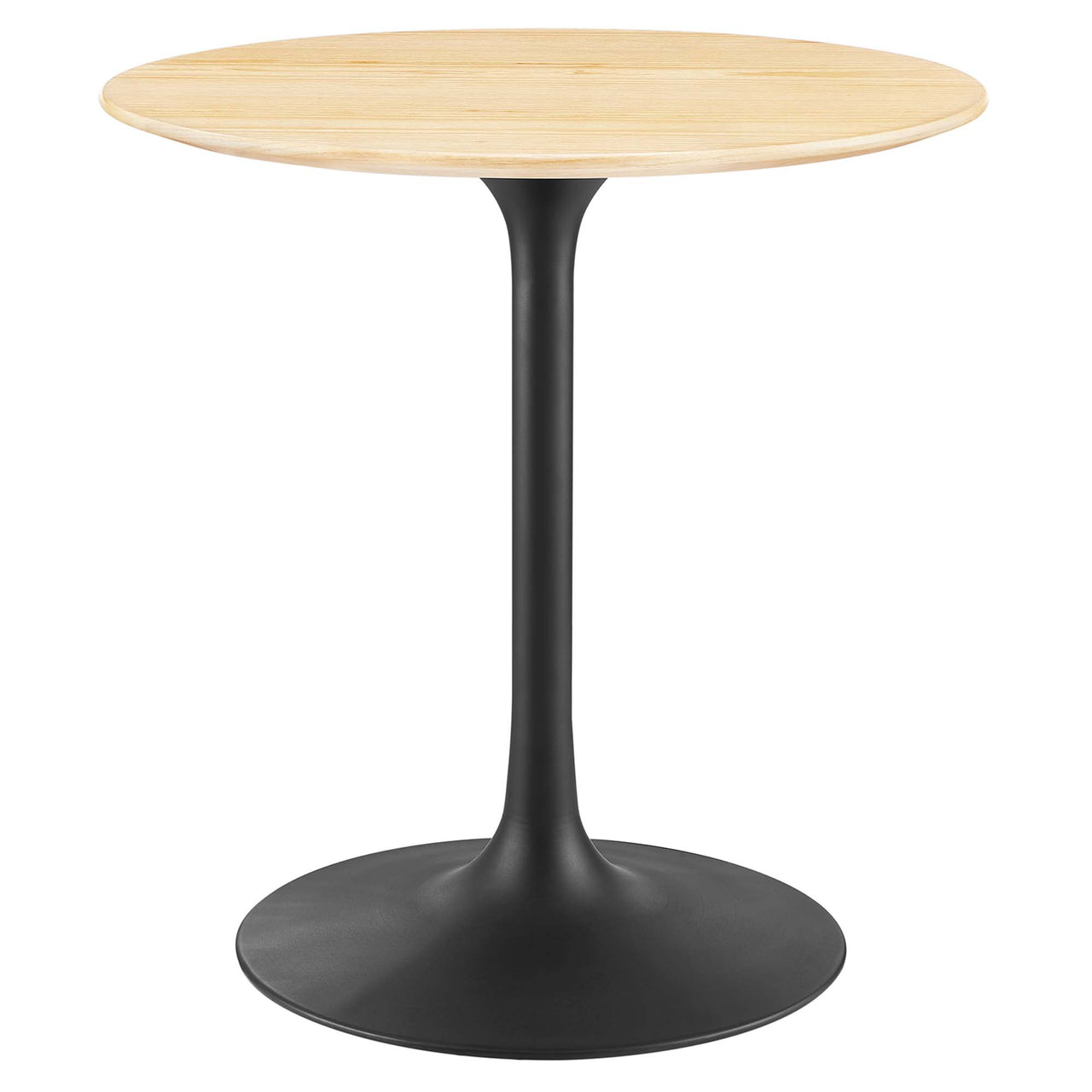 Ensemble Round Dining Table, Extra Small, Black & Natural Wood