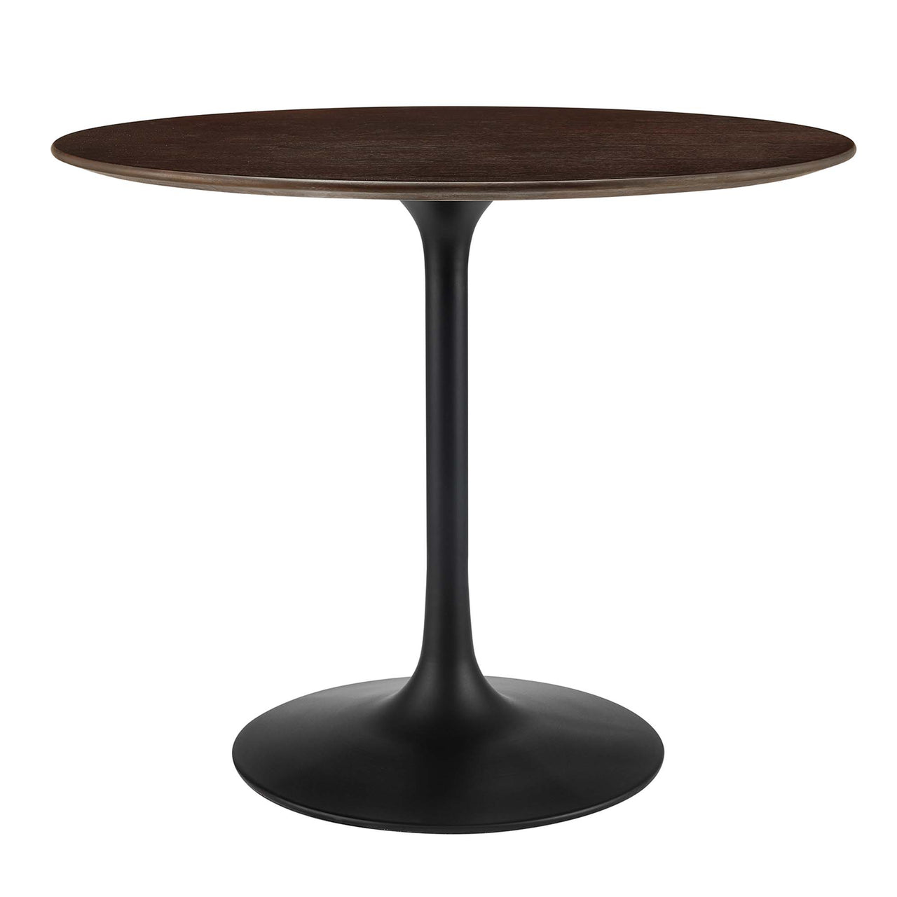 Ensemble Round Dining Table, Small, Black & Cherry Walnut