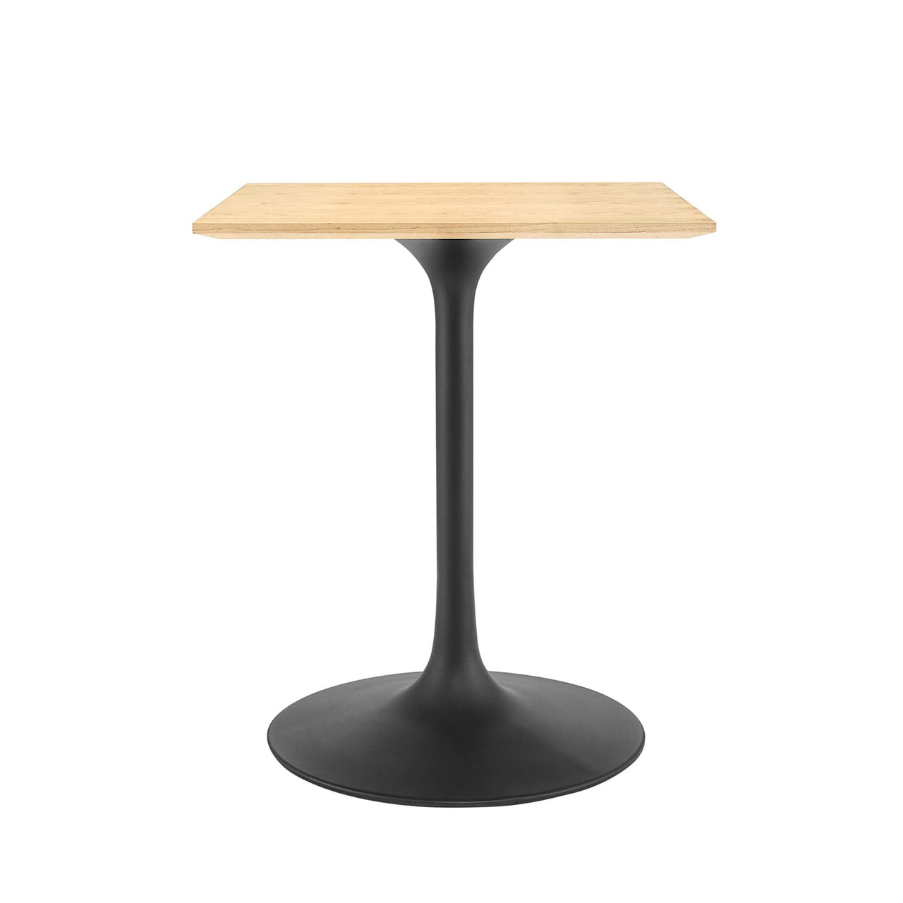 Ensemble Square Dining Table, Extra Small, Black & Natural Wood